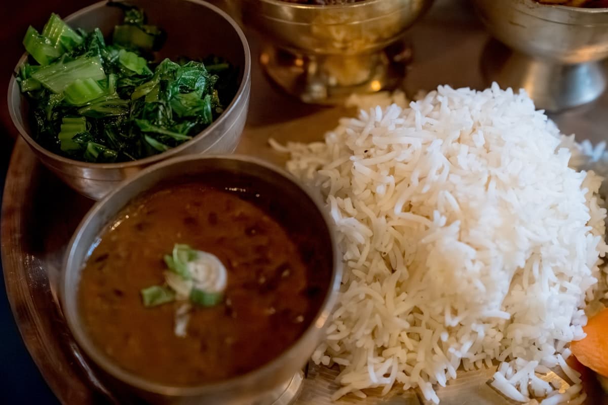 North Indian homemade vegetarian dinner